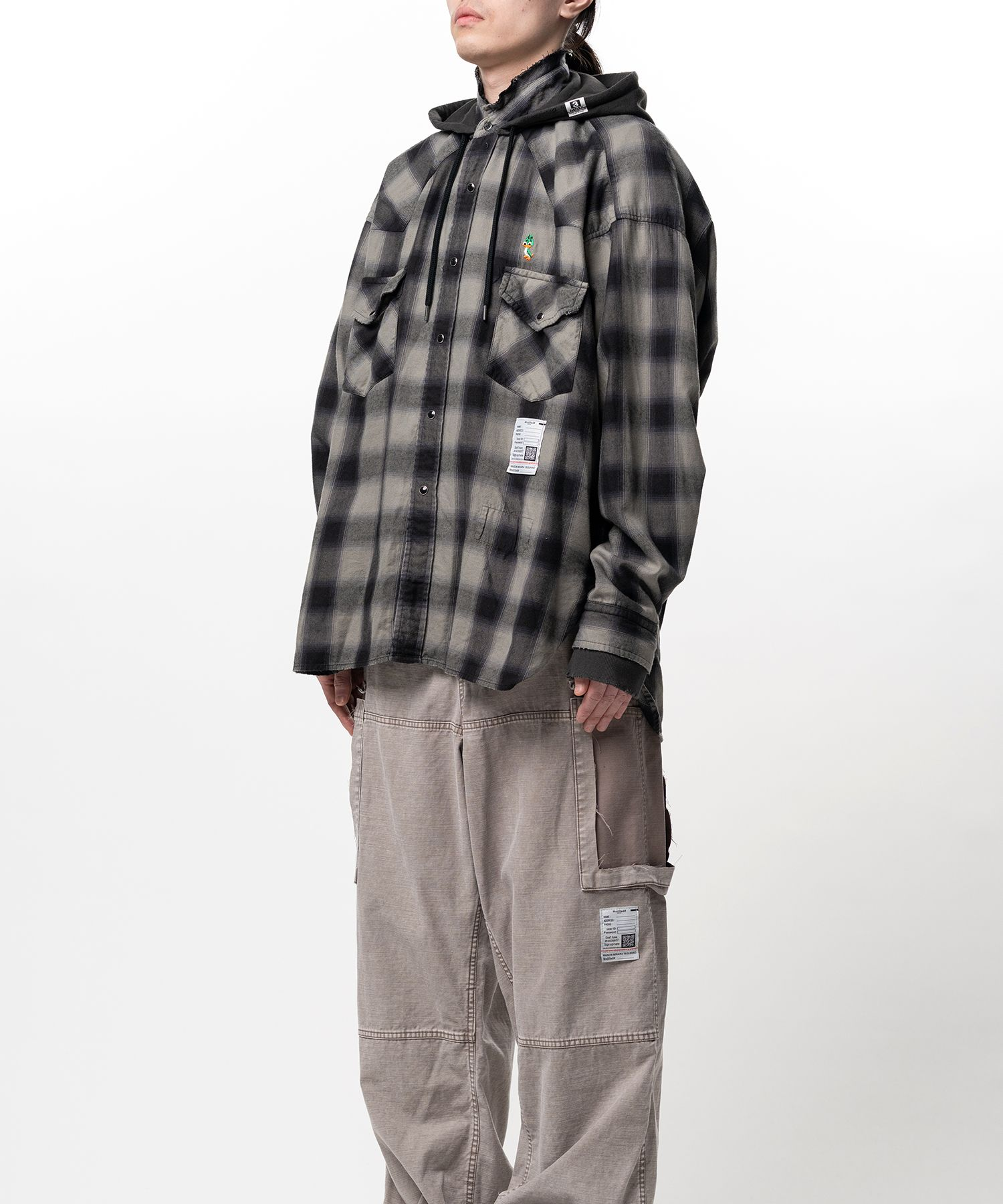 Áo Maison Mihara Yasuhiro Hoodie Shirt 'Grey' 