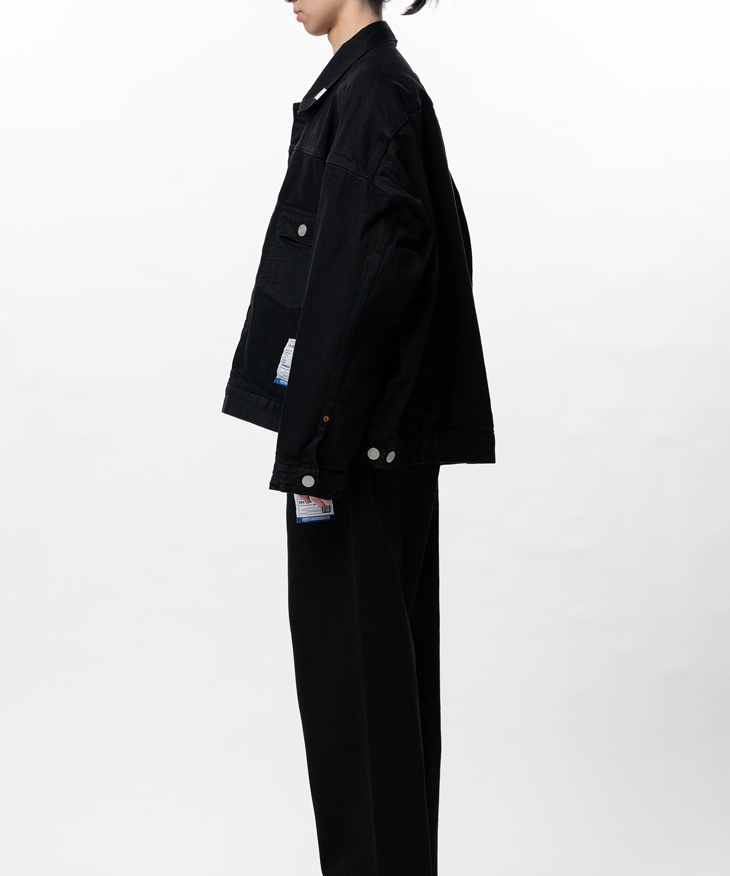  Áo Maison Mihara Yasuhiro One Washed Selvage Denim Jacket 'Black' 