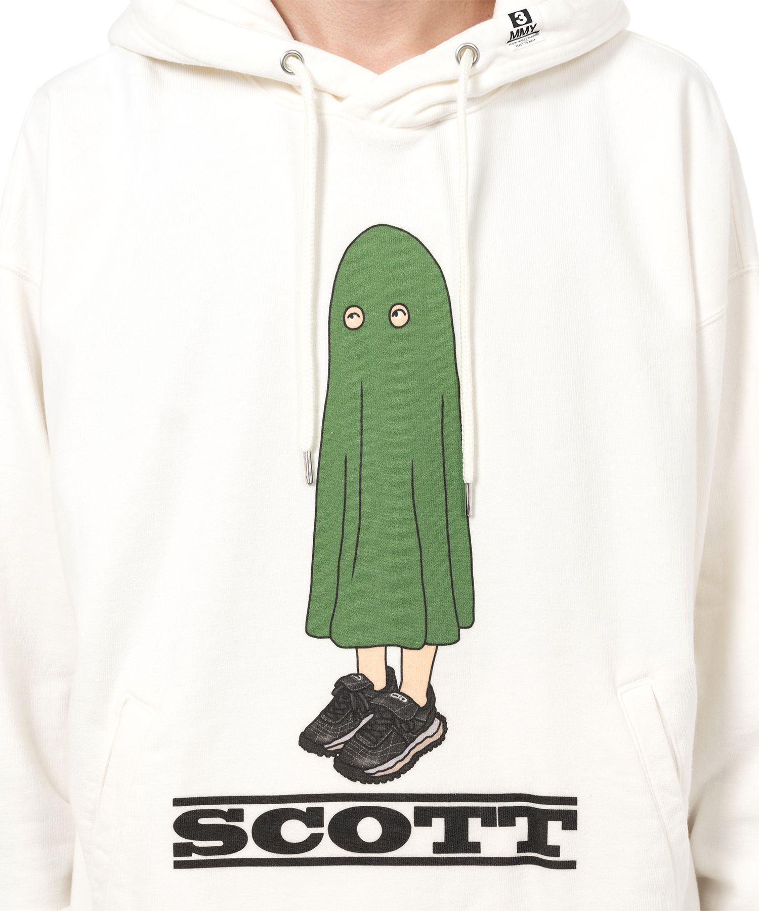  Áo Maison Mihara Yasuhiro Scott Printed Hoodie 'White' 