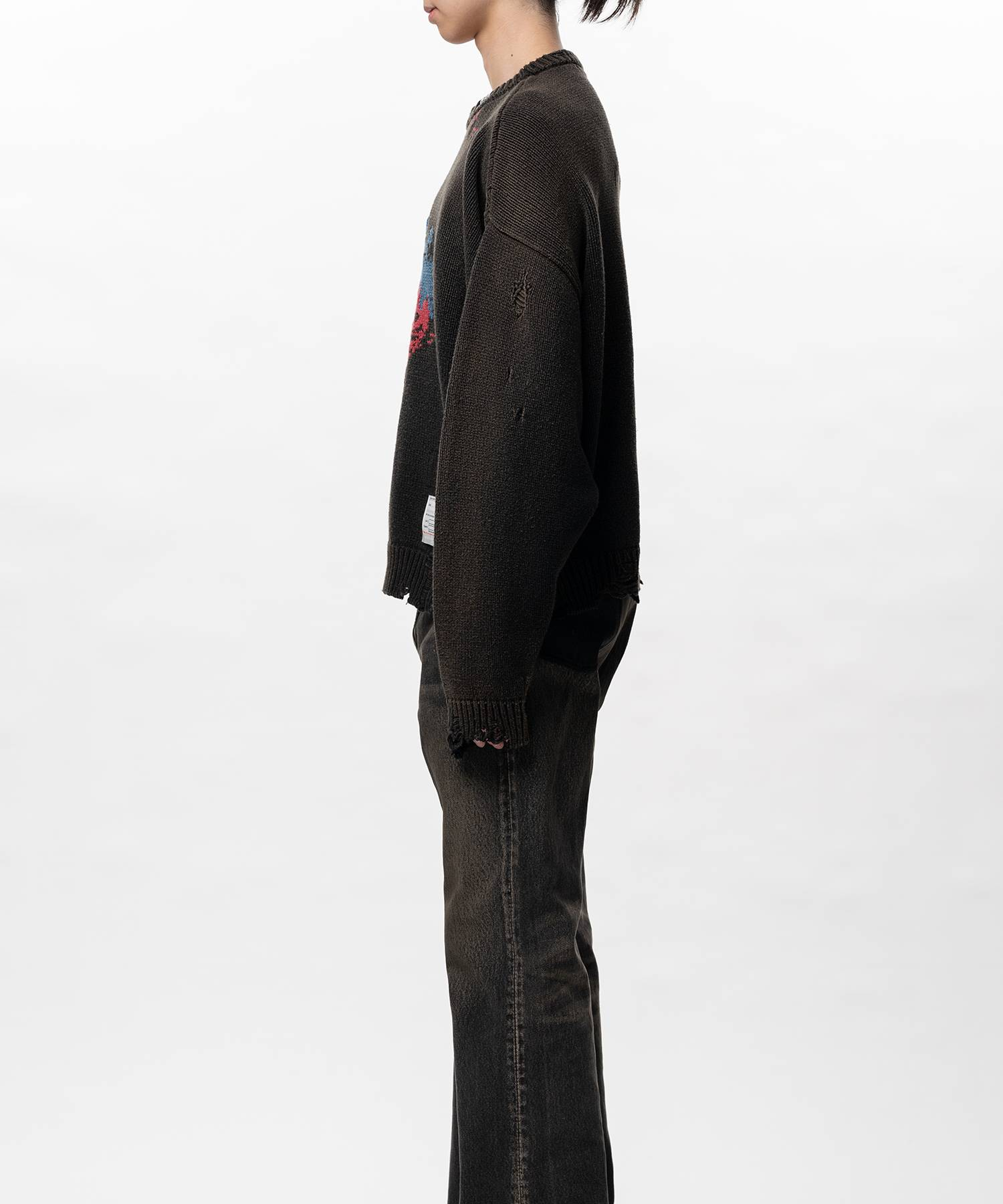  Áo Maison Mihara Yasuhiro Strawberry Jacquard Knit 'Black' 