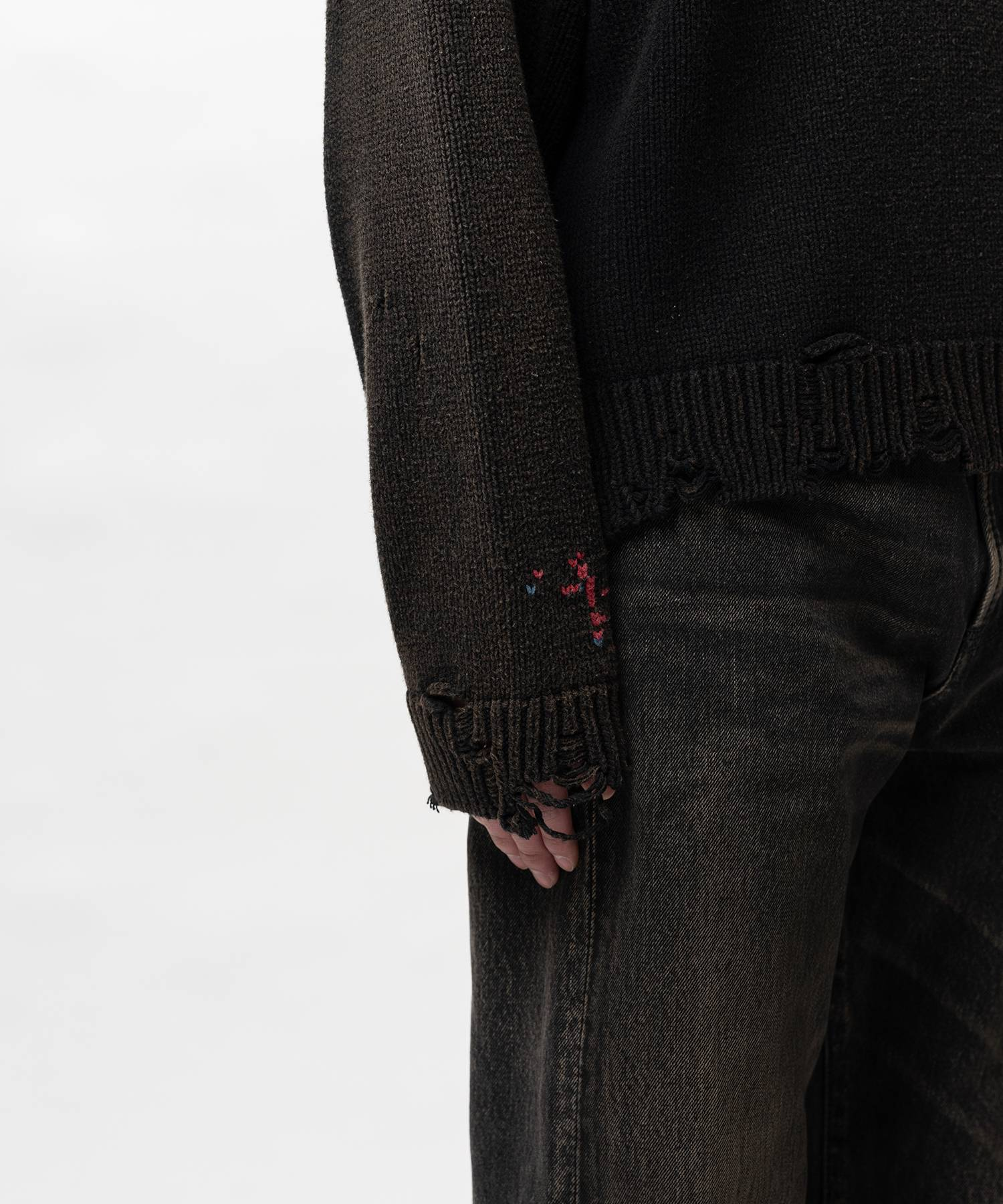  Áo Maison Mihara Yasuhiro Strawberry Jacquard Knit 'Black' 