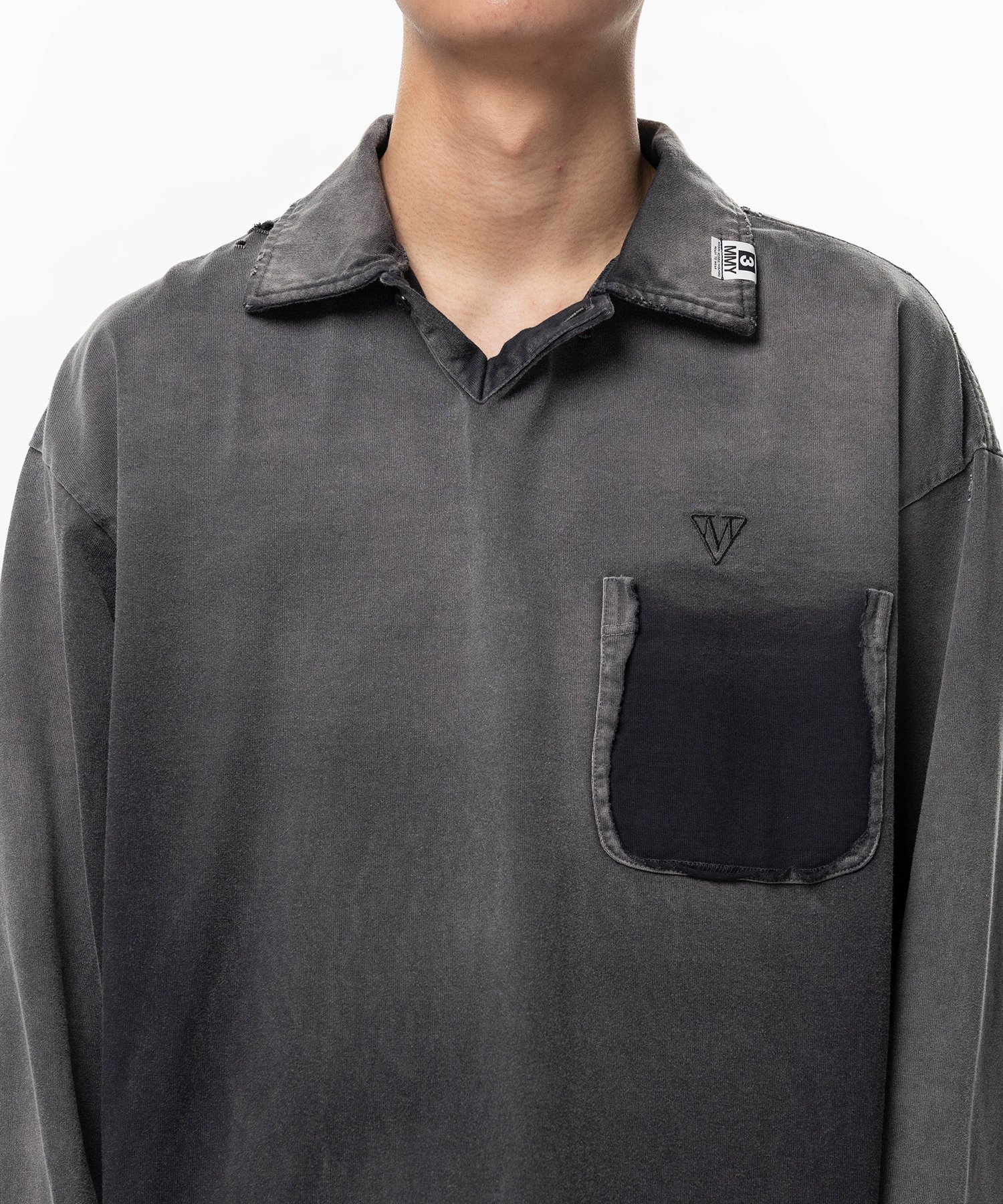  Áo Maison Mihara Yasuhiro Sun Faded Like Collared T-shirt 'Black' 