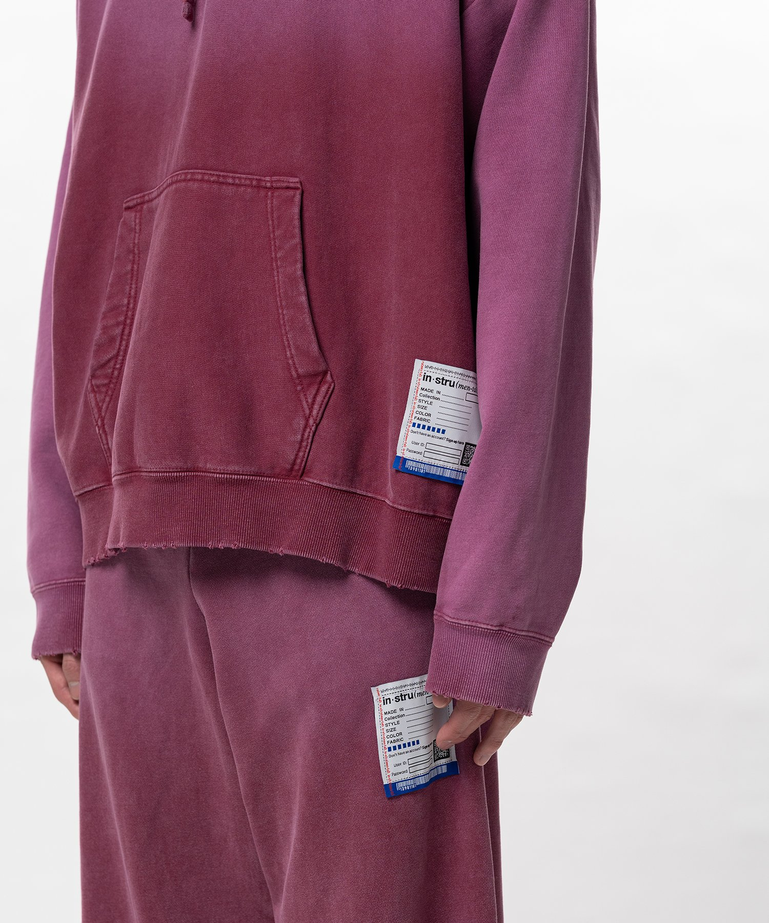  Áo Maison Mihara Yasuhiro Sun Faded Like Distressed Hoodie 'Pink' 