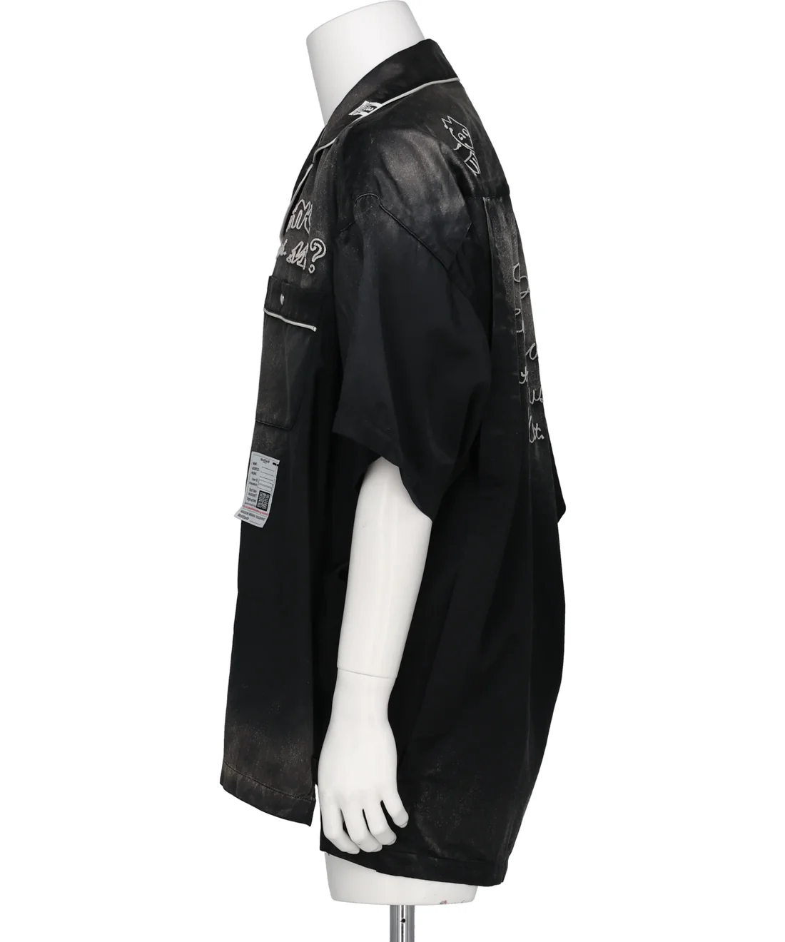  Áo Maison Mihara Yasuhiro Sun Faded Like Satin Shirt 'Black' 