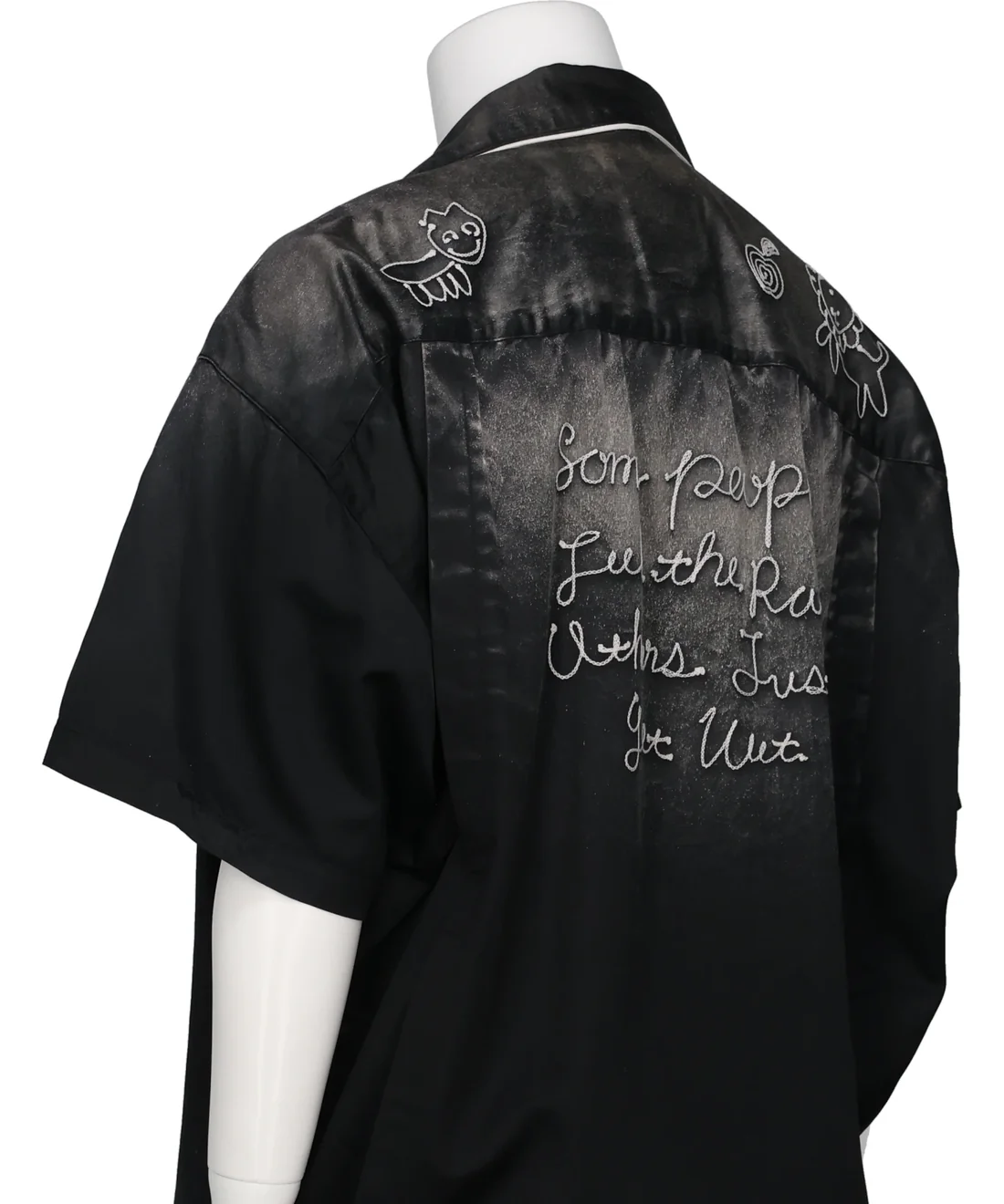  Áo Maison Mihara Yasuhiro Sun Faded Like Satin Shirt 'Black' 