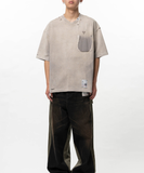  Áo Maison Mihara Yasuhiro Sun Faded Like V-neck 'Beige' 