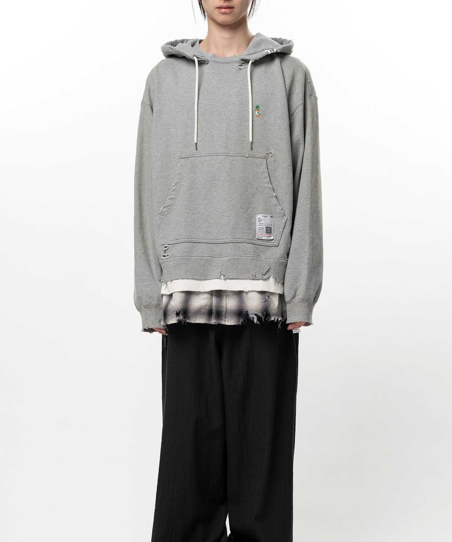  Áo Maison Mihara Yasuhiro Triple Layered Hoodie 'Grey' 