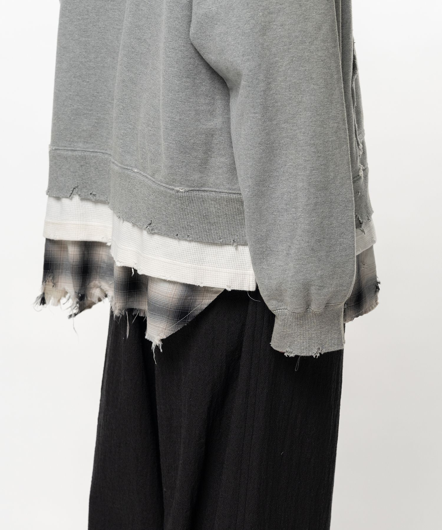 Áo Maison Mihara Yasuhiro Triple Layered Hoodie 'Grey' 
