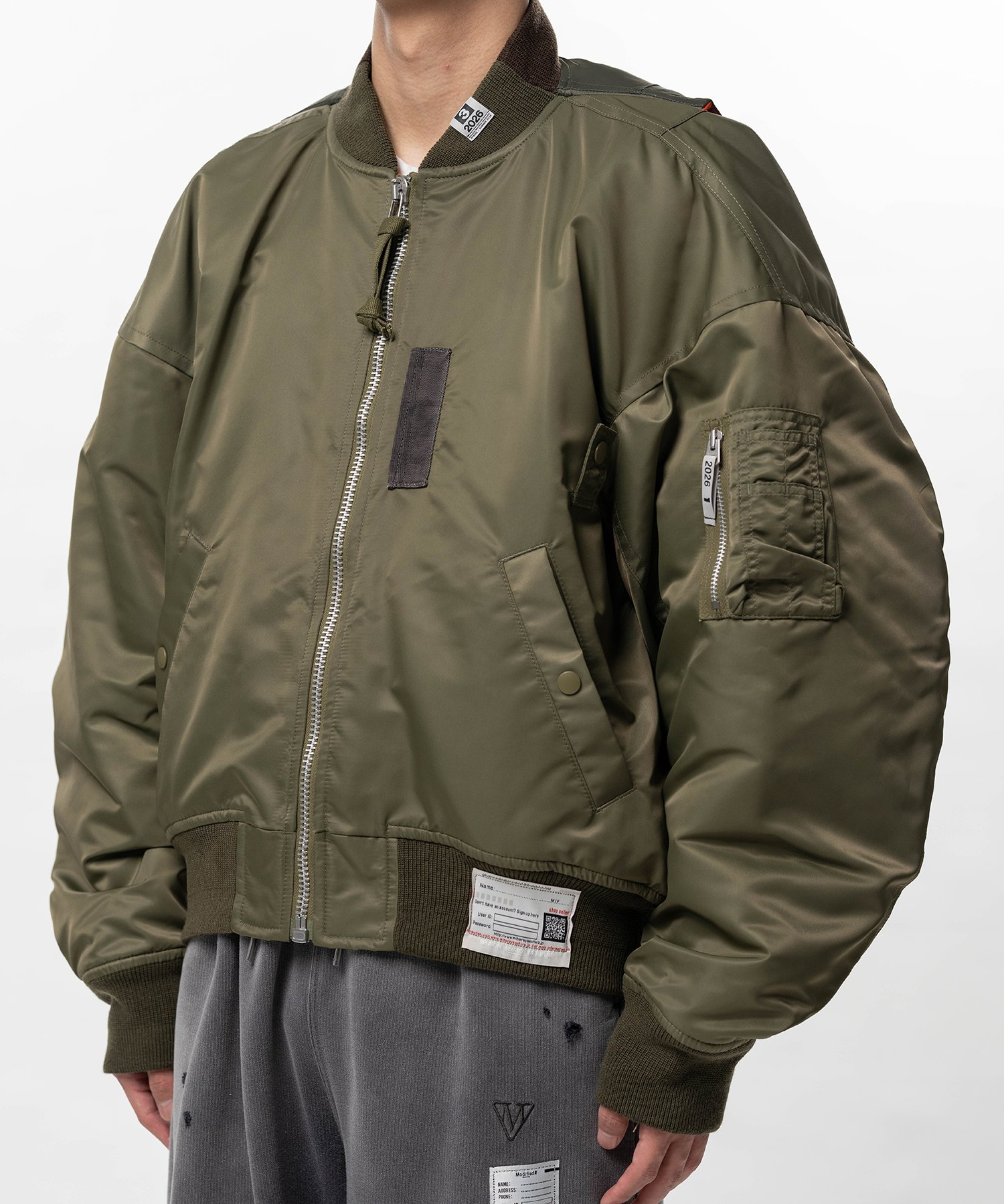  Áo Maison Mihara Yasuhiro Vest Combined Flight 'Khaki' 