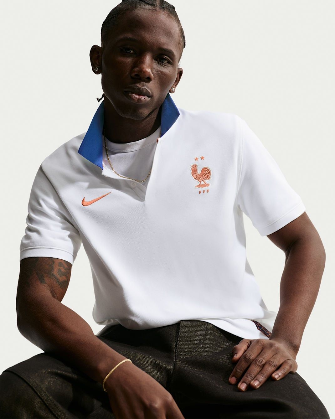  Áo Nike FFF France The Nike Polo 'White' 