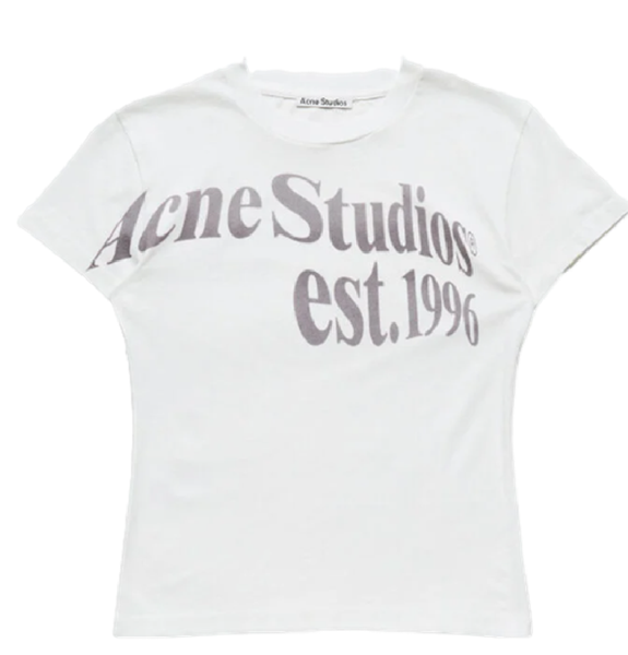  Áo Nữ Acne Fitted Graphic T-shirt 'Off White' 
