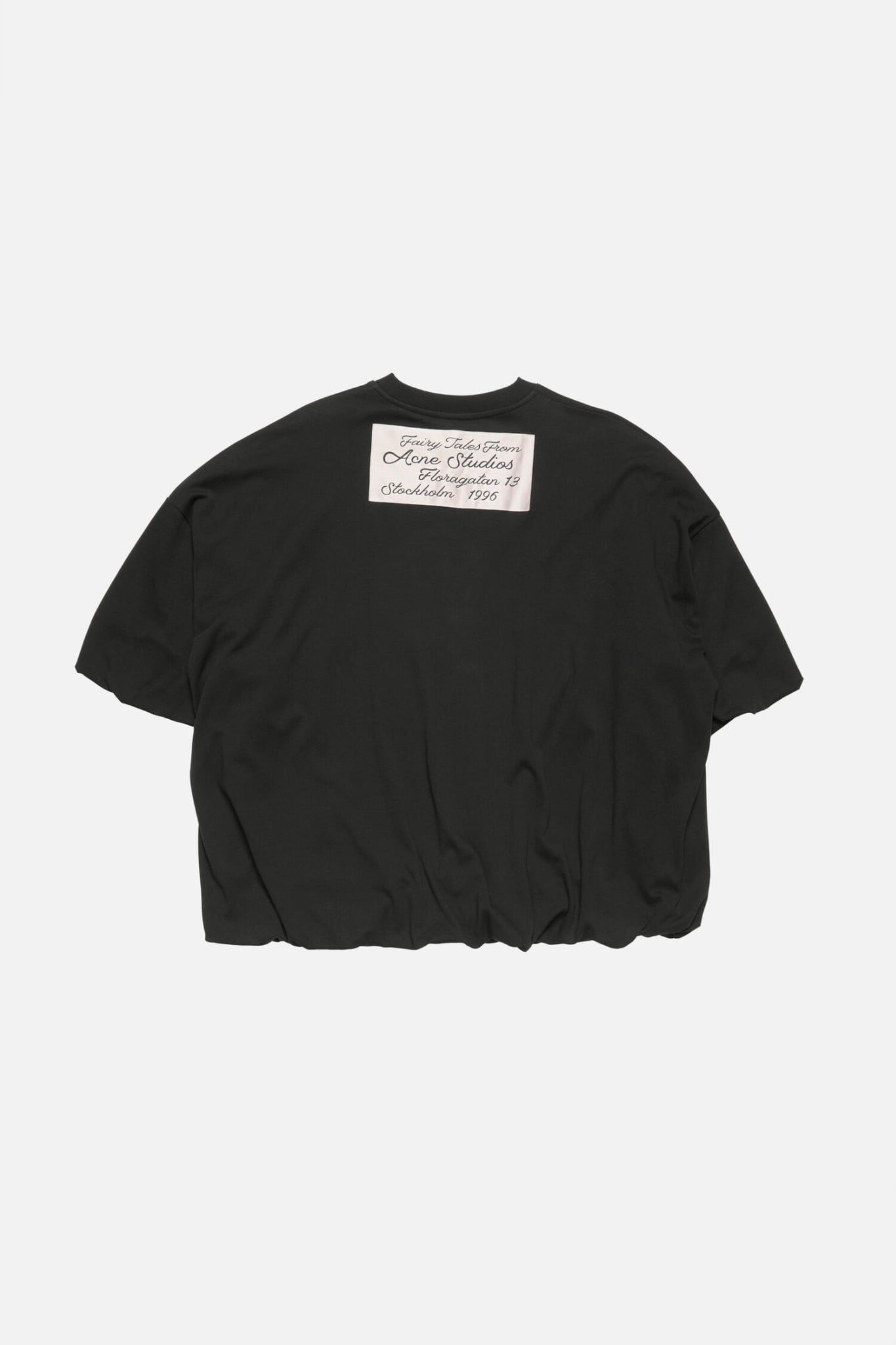  Áo Nữ Acne Gathered Logo T-shirt 'Black' 