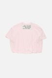  Áo Nữ Acne Gathered Logo T-shirt 'Pink' 