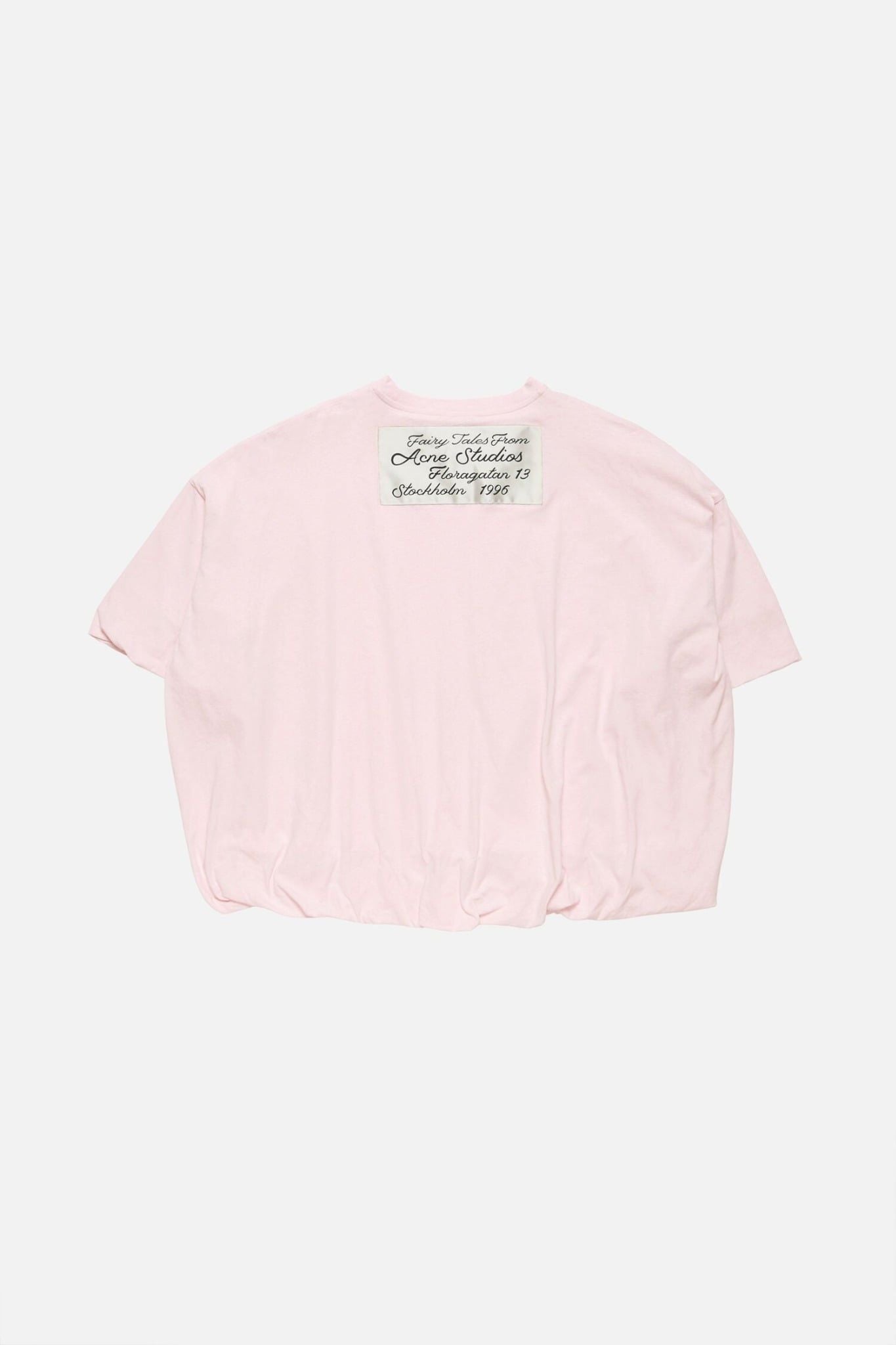  Áo Nữ Acne Gathered Logo T-shirt 'Pink' 