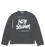  Áo Nữ Acne Gothic Logo T-shirt 'Faded Black' 