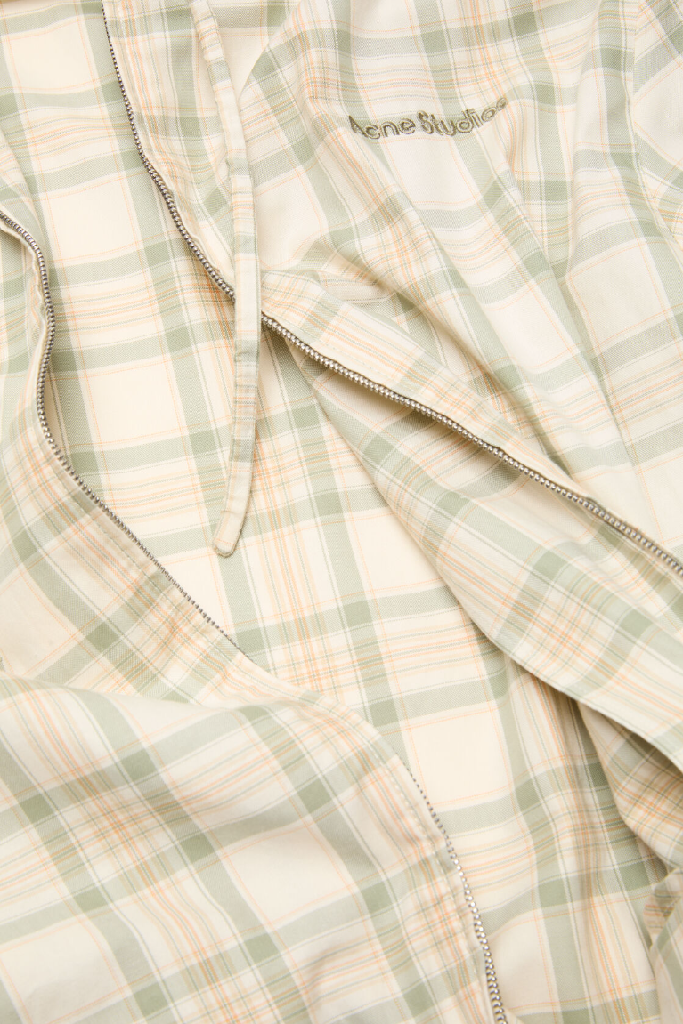  Áo Nữ Acne Hooded Check Jacket 'White' 