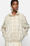  Áo Nữ Acne Hooded Check Jacket 'White' 