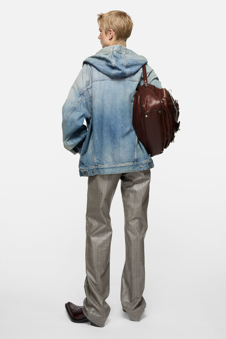  Áo Nữ Acne Hooded Denim Jacket 'Mid Blue' 