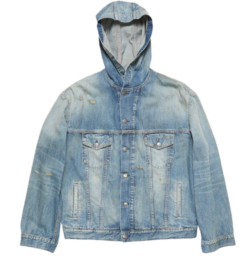  Áo Nữ Acne Hooded Denim Jacket 'Mid Blue' 