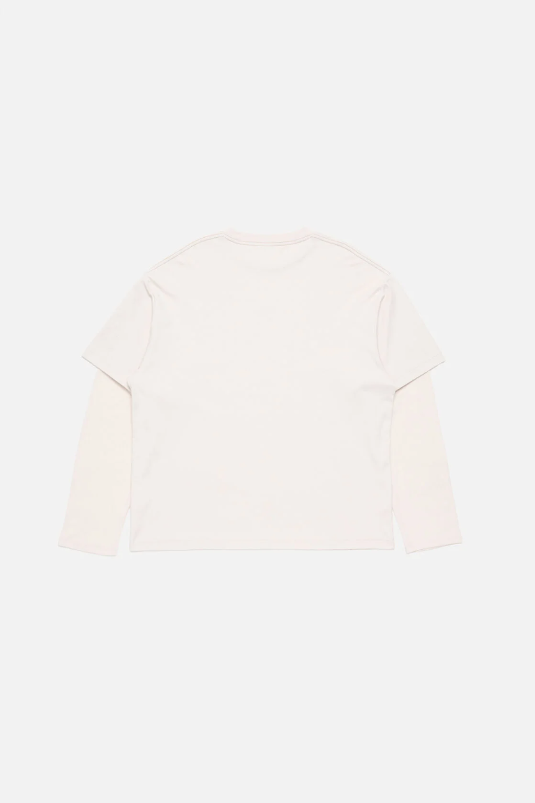  Áo Nữ Acne Layered Graphic T-shirt 'Warm Beige' 