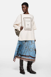  Áo Nữ Acne Layered Graphic T-shirt 'Warm Beige' 