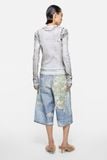  Áo Nữ Acne Layered Logo T-shirt 'Grey' 