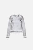  Áo Nữ Acne Layered Logo T-shirt 'Grey' 