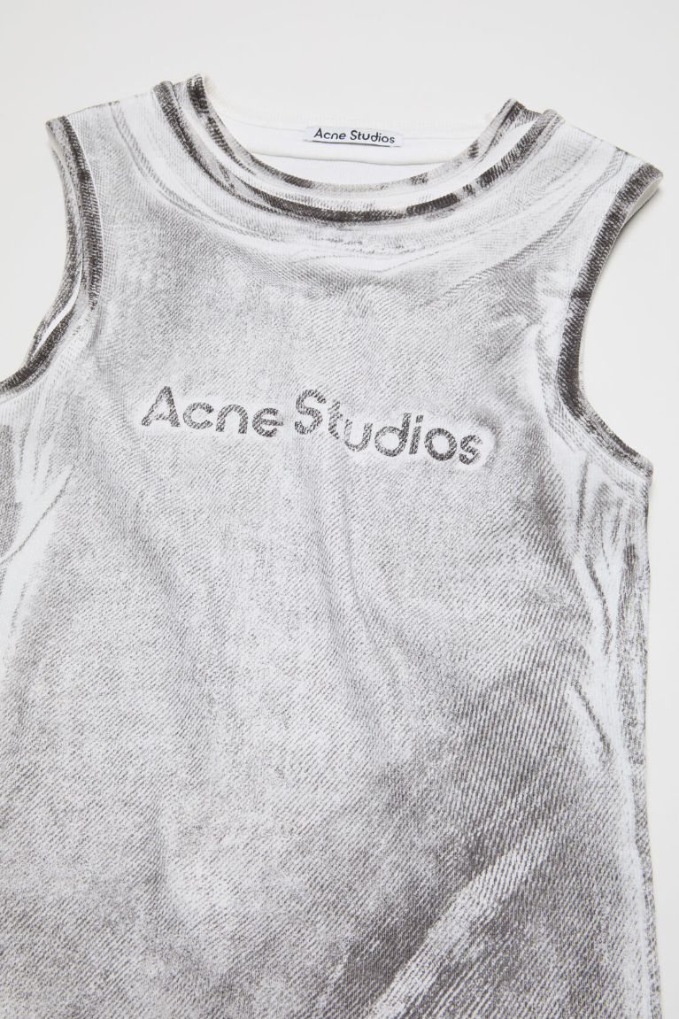  Áo Nữ Acne Layered Logo Tank Top 'Black' 