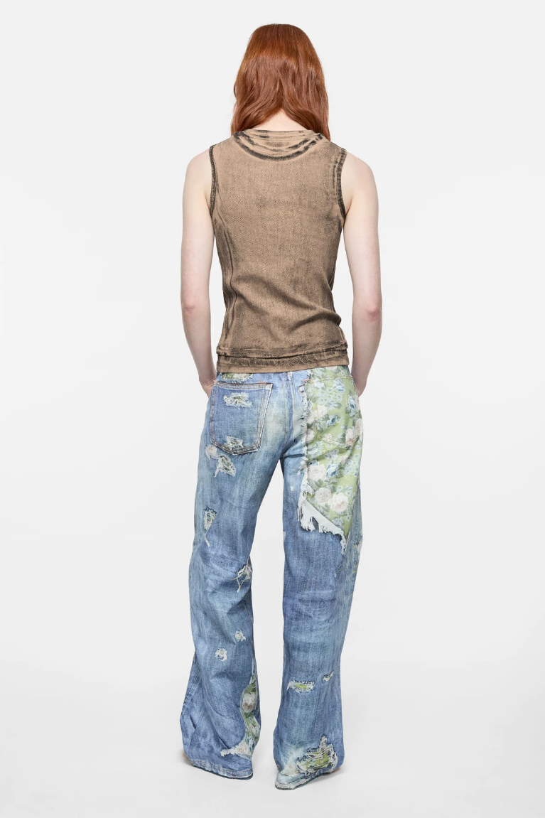  Áo Nữ Acne Layered Logo Tank Top 'Pumpkin Orange' 