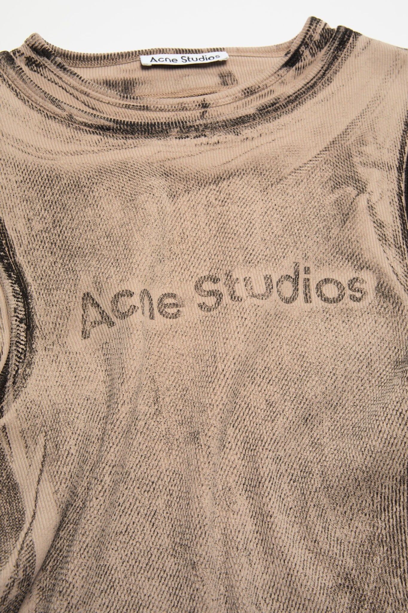  Áo Nữ Acne Layered Printed T-shirt 'Orange' 