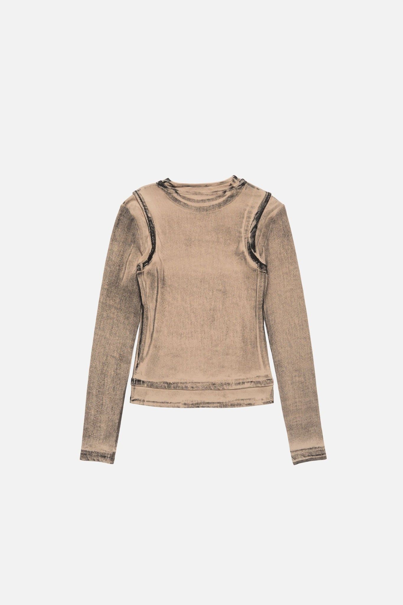  Áo Nữ Acne Layered Printed T-shirt 'Orange' 