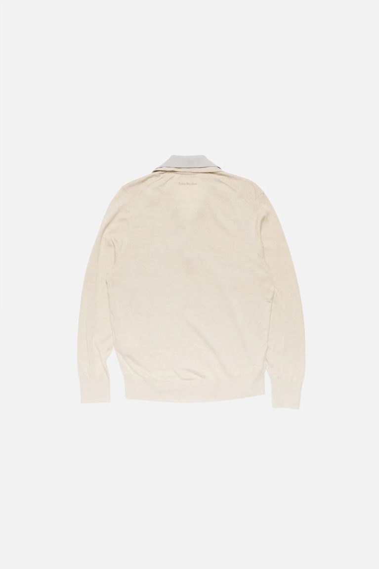  Áo Nữ Acne Layered Silk Knit Sweater 'Beige' 