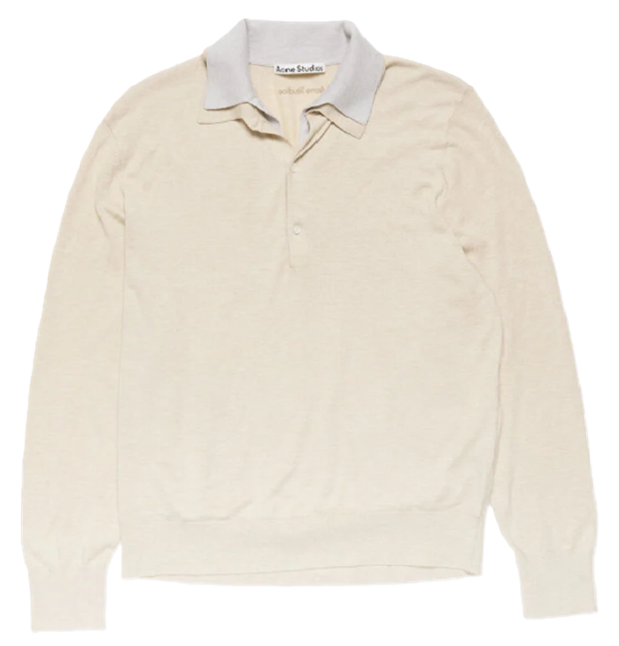  Áo Nữ Acne Layered Silk Knit Sweater 'Beige' 