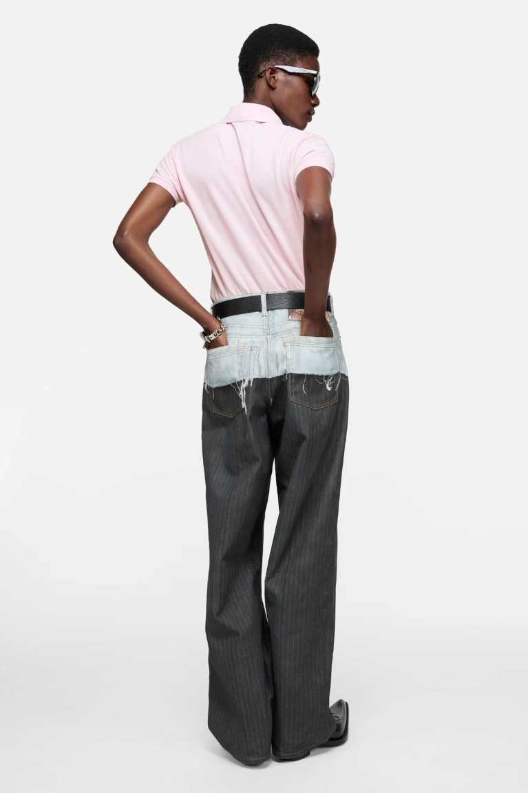  Áo Nữ Acne Logo Polo T-shirt 'Pale Pink' 