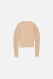  Áo Nữ Acne Ribbed Wool Cardigan 'Beige' 