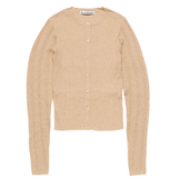  Áo Nữ Acne Ribbed Wool Cardigan 'Beige' 