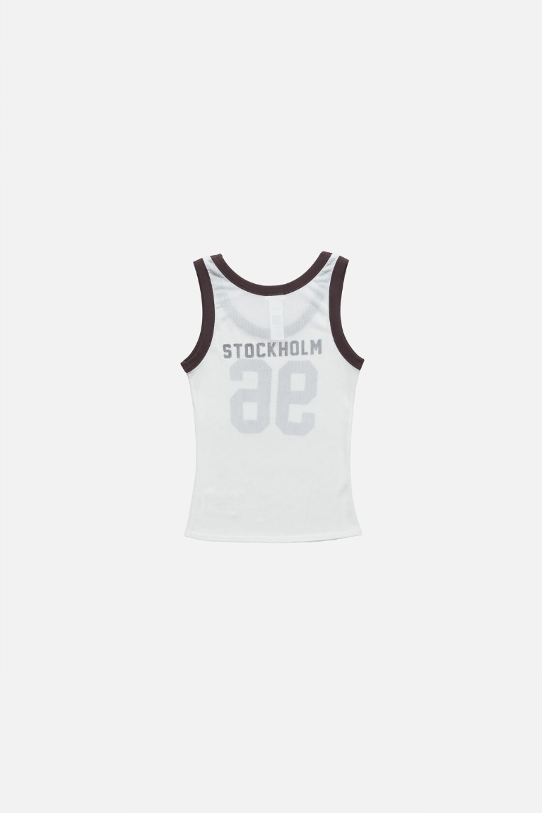  Áo Nữ Acne Sheer Logo Tank Top 'White' 