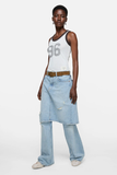  Áo Nữ Acne Sheer Logo Tank Top 'White' 