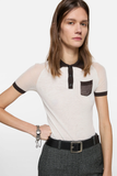  Áo Nữ Acne Sheer Polo Knit 'White' 