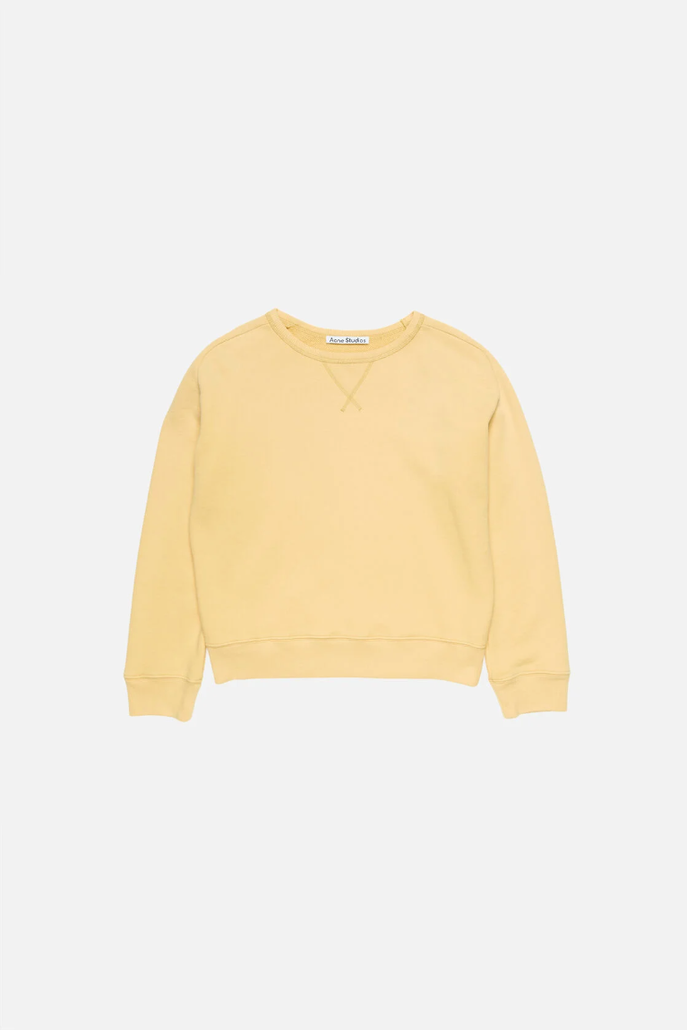  Áo Nữ Acne Sprayed Logo Sweatshirt 'Light Yellow' 