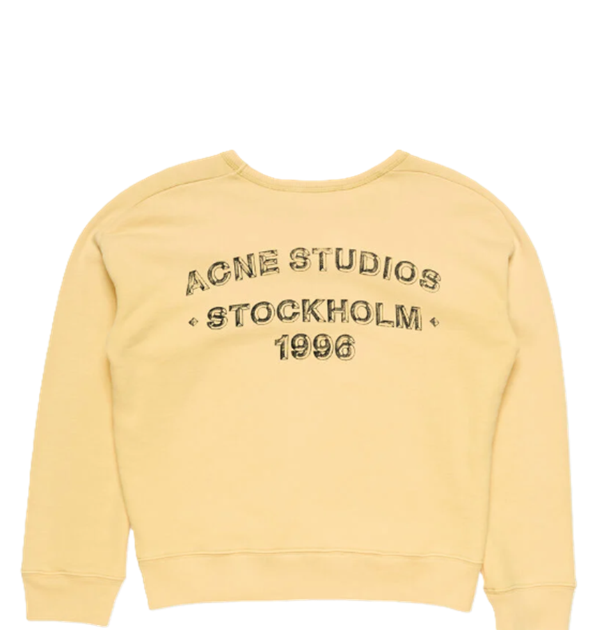  Áo Nữ Acne Sprayed Logo Sweatshirt 'Light Yellow' 