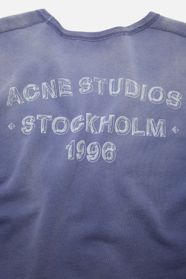  Áo Nữ Acne Sprayed Logo Sweatshirt 'Navy' 