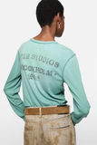  Áo Nữ Acne Sprayed Logo T-shirt 'Mint Green' 