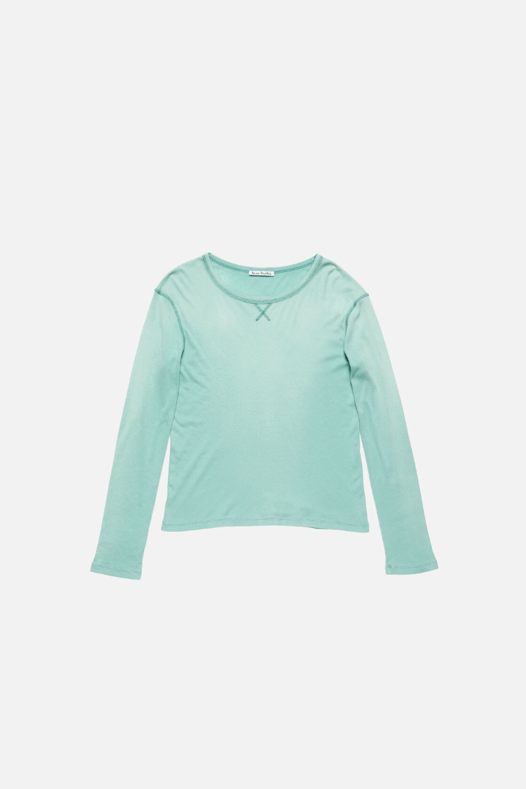  Áo Nữ Acne Sprayed Logo T-shirt 'Mint Green' 
