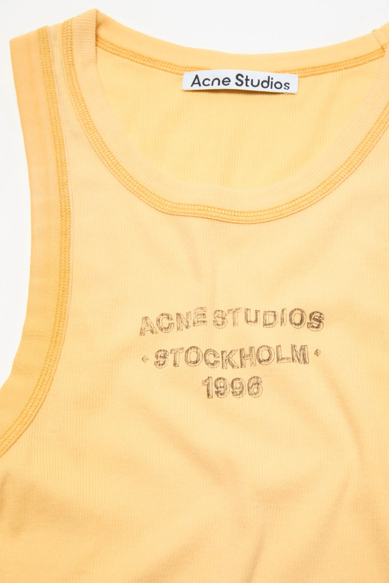  Áo Nữ Acne Sprayed Logo Tank Top 'Light Yellow' 
