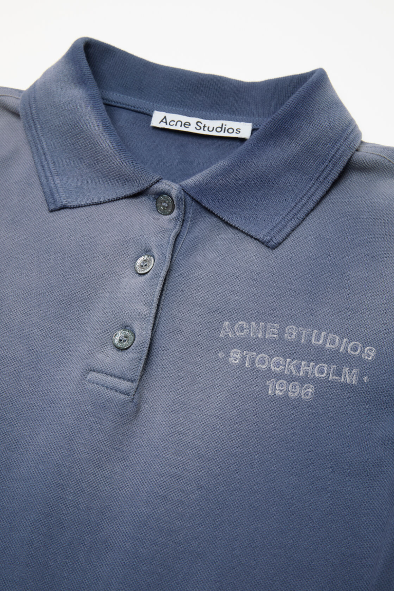  Áo Nữ Acne Sprayed Polo T-shirt 'Navy' 
