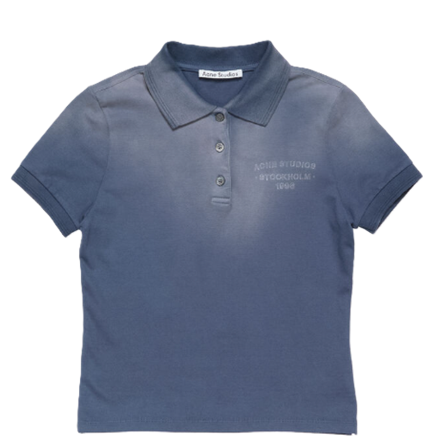  Áo Nữ Acne Sprayed Polo T-shirt 'Navy' 