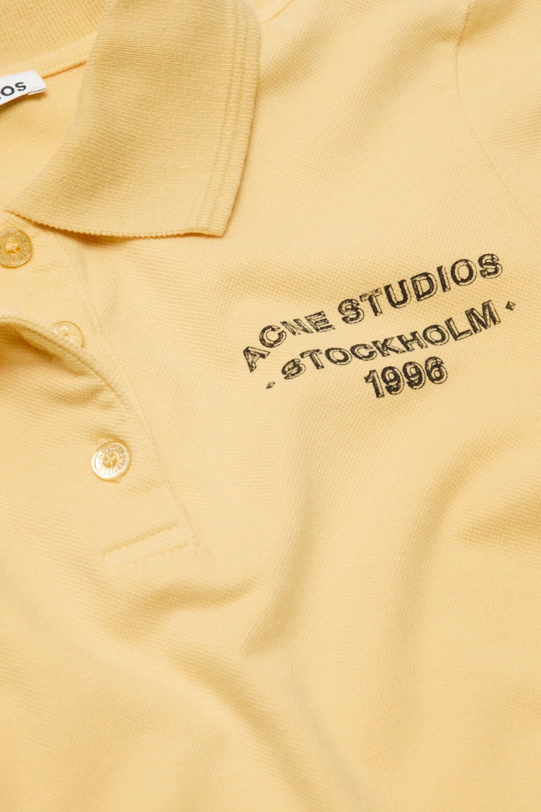  Áo Nữ Acne Sprayed Polo T-shirt 'Warm Yellow' 