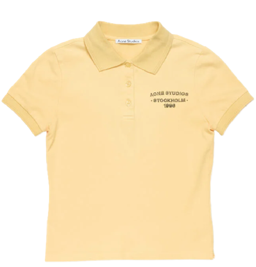  Áo Nữ Acne Sprayed Polo T-shirt 'Warm Yellow' 