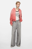  Áo Nữ Acne Sprayed Zip Hoodie 'Red' 
